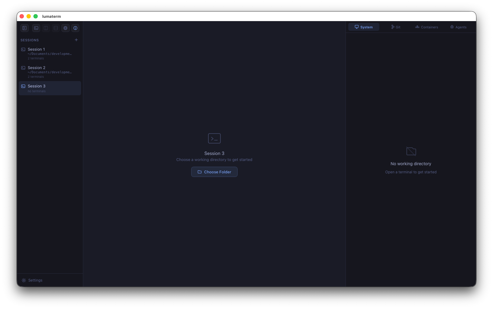 LumaTerm terminal screenshot